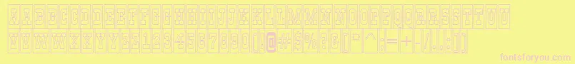 AGildiatitulcmotlBold Font – Pink Fonts on Yellow Background