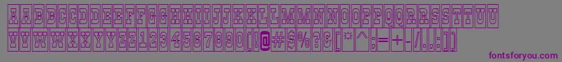 フォントAGildiatitulcmotlBold – 紫色のフォント、灰色の背景