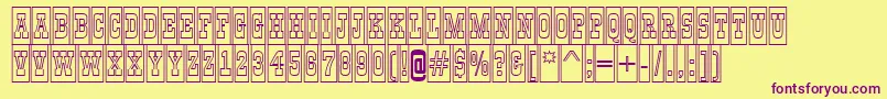 AGildiatitulcmotlBold Font – Purple Fonts on Yellow Background