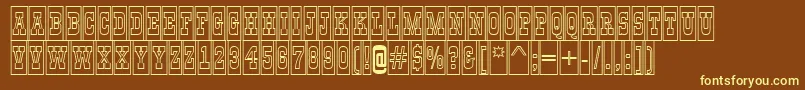 AGildiatitulcmotlBold Font – Yellow Fonts on Brown Background