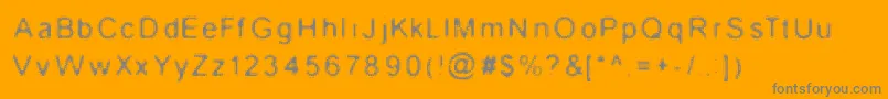 WireMush-Schriftart – Graue Schriften auf orangefarbenem Hintergrund