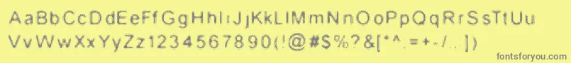 WireMush Font – Gray Fonts on Yellow Background