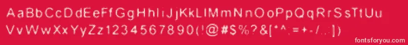WireMush Font – Pink Fonts on Red Background