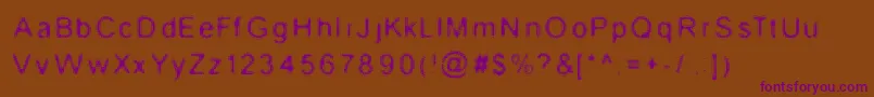 WireMush Font – Purple Fonts on Brown Background