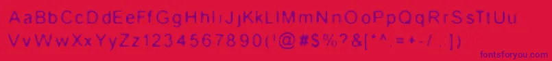 WireMush Font – Purple Fonts on Red Background