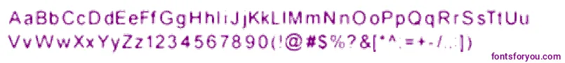 WireMush Font – Purple Fonts on White Background