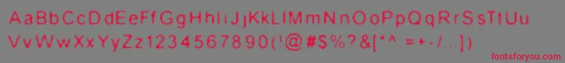 WireMush Font – Red Fonts on Gray Background