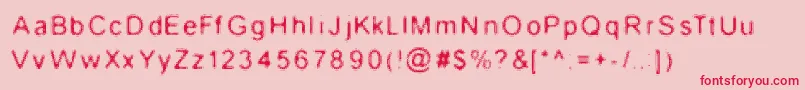 WireMush Font – Red Fonts on Pink Background