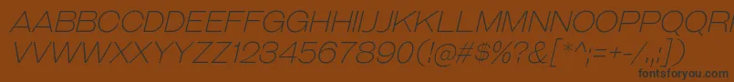 Шрифт GalderglynnTitlingElIt – чёрные шрифты на коричневом фоне