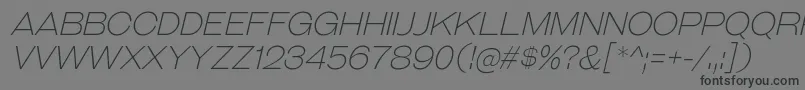 フォントGalderglynnTitlingElIt – 黒い文字の灰色の背景