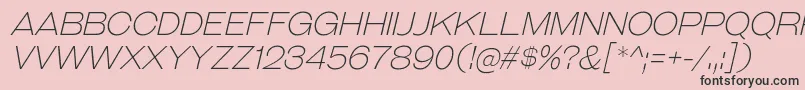 Шрифт GalderglynnTitlingElIt – чёрные шрифты на розовом фоне
