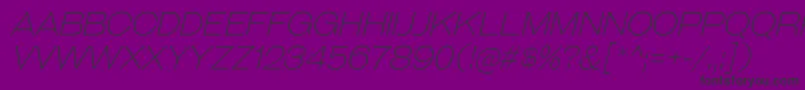Шрифт GalderglynnTitlingElIt – чёрные шрифты на фиолетовом фоне