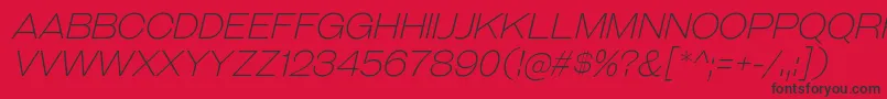 Шрифт GalderglynnTitlingElIt – чёрные шрифты на красном фоне