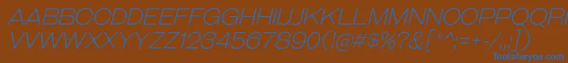 Шрифт GalderglynnTitlingElIt – синие шрифты на коричневом фоне