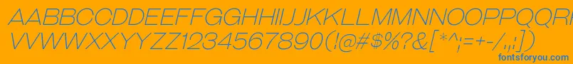 GalderglynnTitlingElIt Font – Blue Fonts on Orange Background