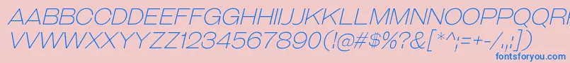 GalderglynnTitlingElIt Font – Blue Fonts on Pink Background