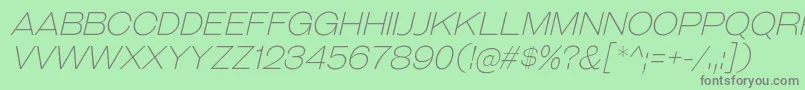 Шрифт GalderglynnTitlingElIt – серые шрифты на зелёном фоне