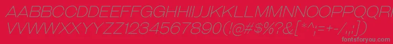 Шрифт GalderglynnTitlingElIt – серые шрифты на красном фоне