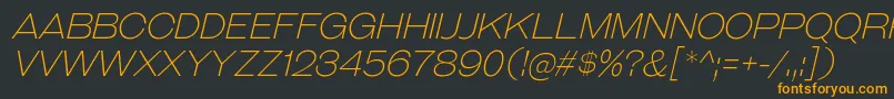 Шрифт GalderglynnTitlingElIt – оранжевые шрифты на чёрном фоне