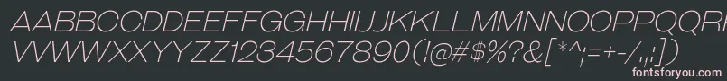 GalderglynnTitlingElIt-fontti – vaaleanpunaiset fontit mustalla taustalla