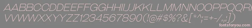 Шрифт GalderglynnTitlingElIt – розовые шрифты на сером фоне