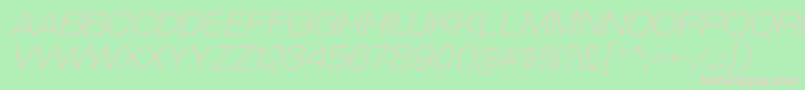GalderglynnTitlingElIt-fontti – vaaleanpunaiset fontit vihreällä taustalla