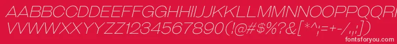 GalderglynnTitlingElIt Font – Pink Fonts on Red Background