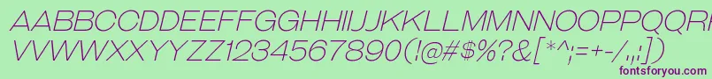 GalderglynnTitlingElIt-fontti – violetit fontit vihreällä taustalla