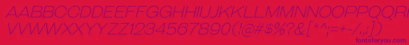 Шрифт GalderglynnTitlingElIt – фиолетовые шрифты на красном фоне