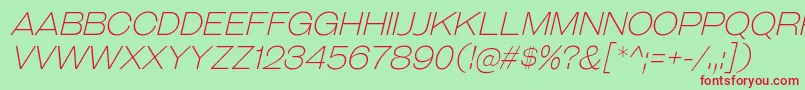 GalderglynnTitlingElIt Font – Red Fonts on Green Background