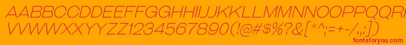 GalderglynnTitlingElIt Font – Red Fonts on Orange Background