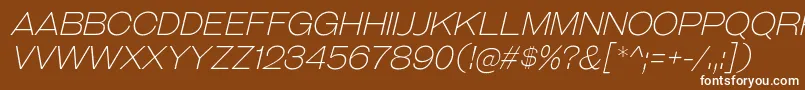 Шрифт GalderglynnTitlingElIt – белые шрифты на коричневом фоне