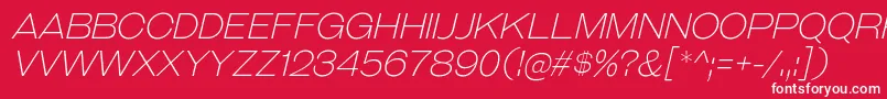 GalderglynnTitlingElIt-fontti – valkoiset fontit punaisella taustalla