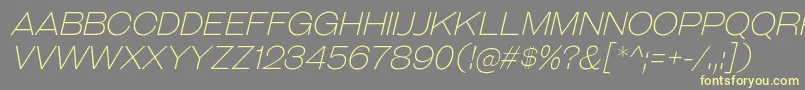 GalderglynnTitlingElIt-fontti – keltaiset fontit harmaalla taustalla