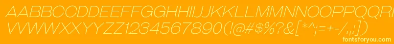 GalderglynnTitlingElIt Font – Yellow Fonts on Orange Background