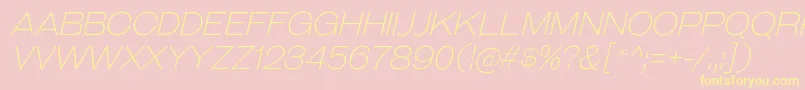 GalderglynnTitlingElIt Font – Yellow Fonts on Pink Background