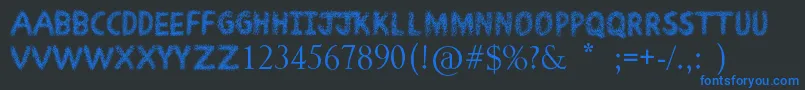 ScribbleFun Font – Blue Fonts on Black Background
