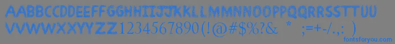 ScribbleFun Font – Blue Fonts on Gray Background