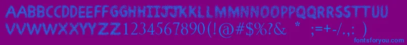 ScribbleFun Font – Blue Fonts on Purple Background