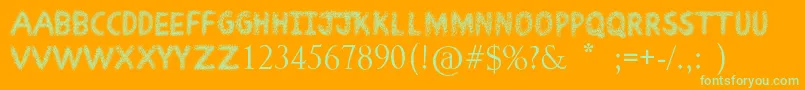 ScribbleFun Font – Green Fonts on Orange Background