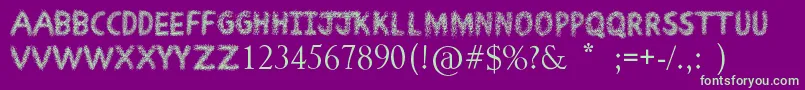 ScribbleFun Font – Green Fonts on Purple Background