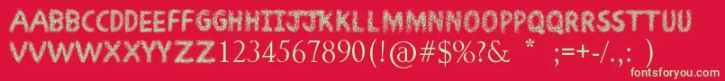 ScribbleFun Font – Green Fonts on Red Background