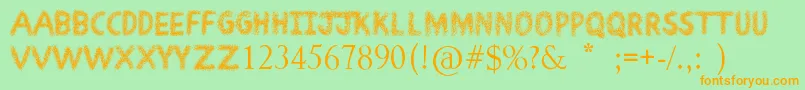 ScribbleFun Font – Orange Fonts on Green Background