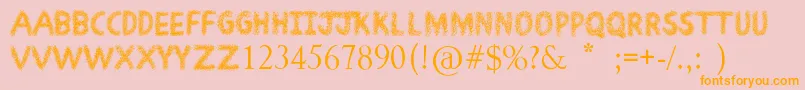 ScribbleFun Font – Orange Fonts on Pink Background
