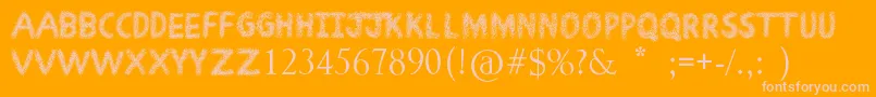 ScribbleFun Font – Pink Fonts on Orange Background