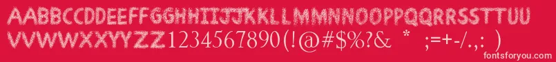 ScribbleFun Font – Pink Fonts on Red Background