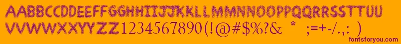 ScribbleFun Font – Purple Fonts on Orange Background