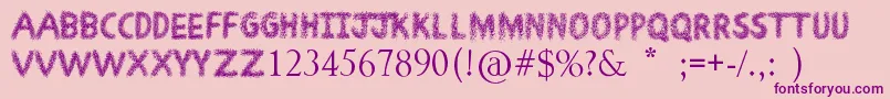 ScribbleFun Font – Purple Fonts on Pink Background