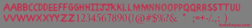 ScribbleFun Font – Red Fonts on Gray Background