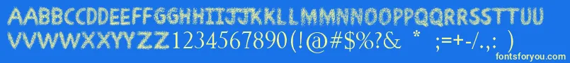 ScribbleFun Font – Yellow Fonts on Blue Background